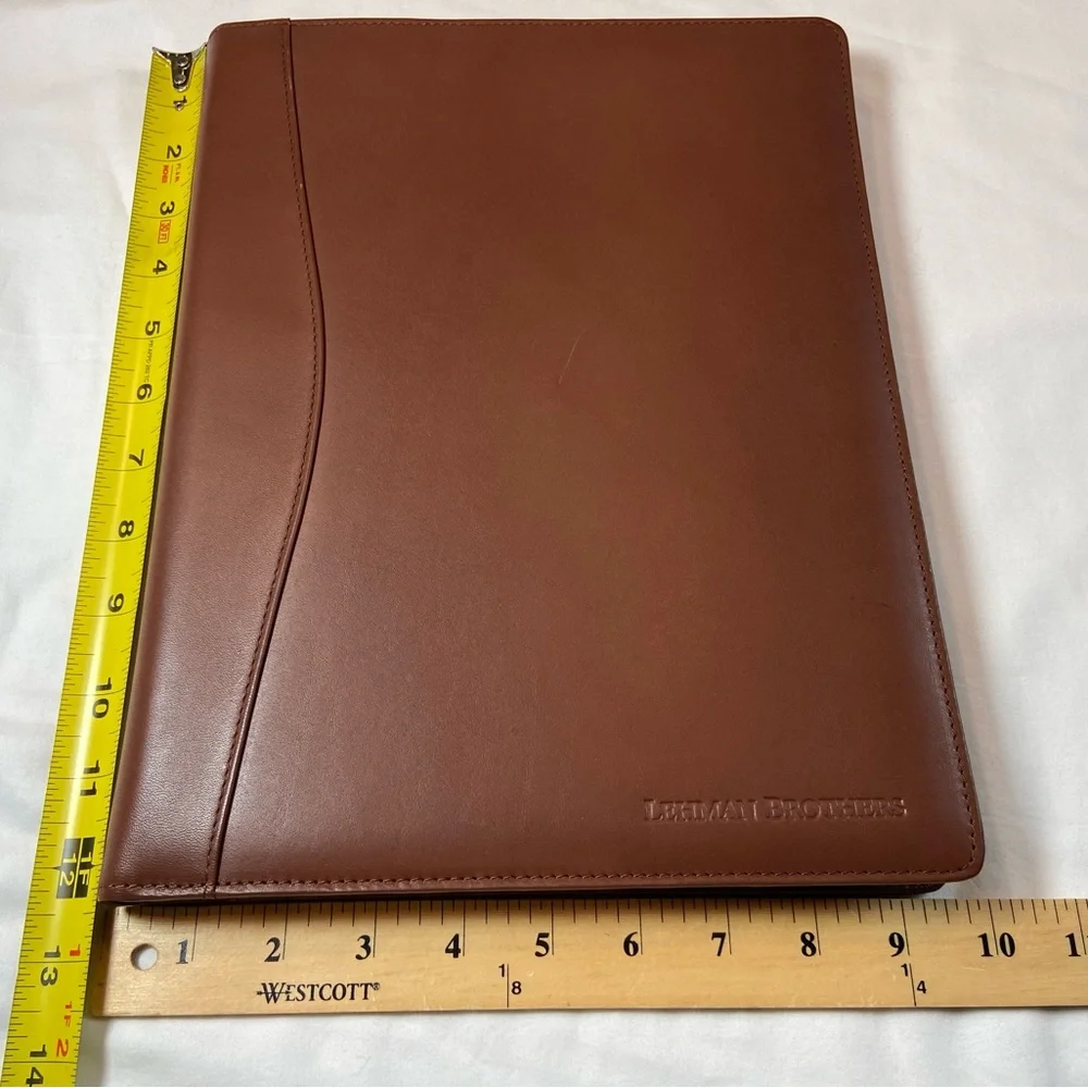 Barrington Leather Portfolio &‎ Notepad for Lehman Bros 10” x 12” incl gift box